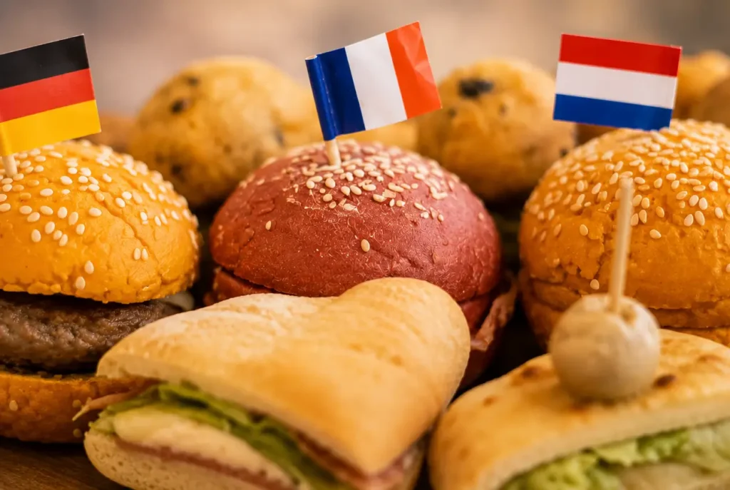 Selezione di mini burger e panini preparati per l’aperitivo al Blu Café Gallipoli